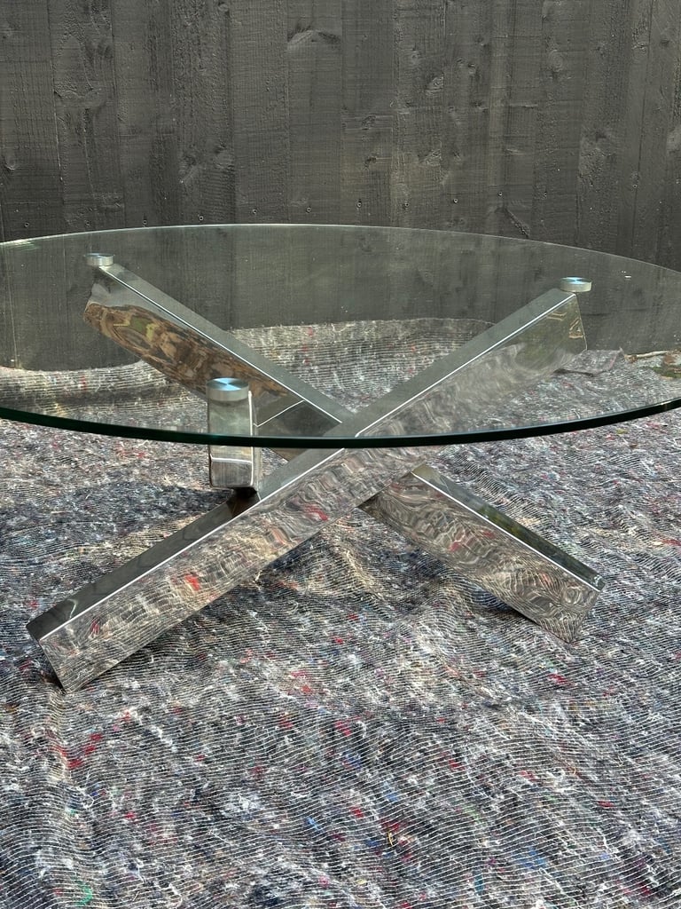Tivoli Coffee Table (Kesterport) Glass and Metal
