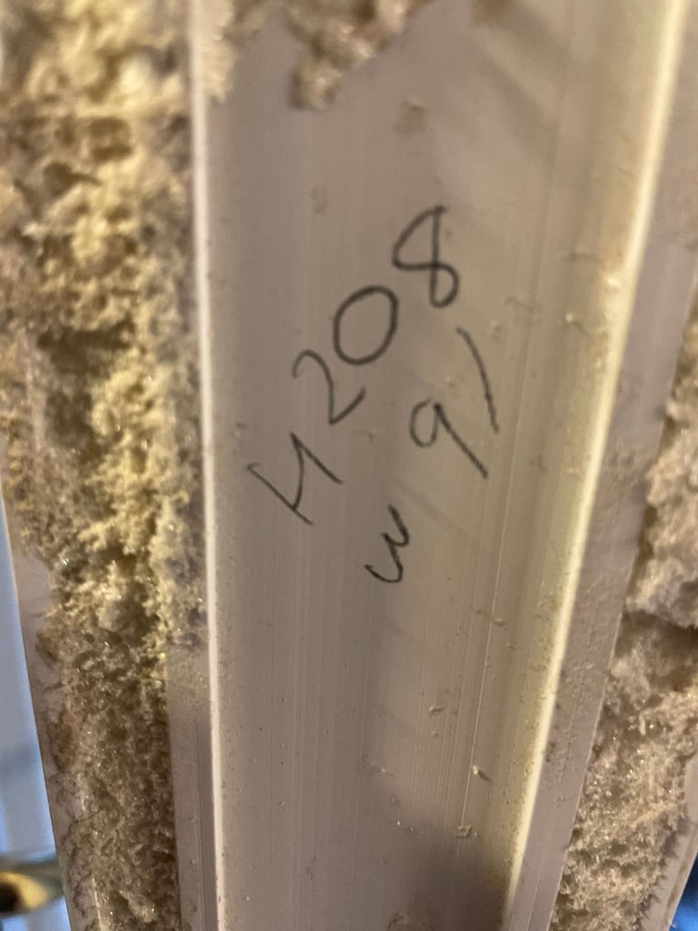 UPVC DOOR 208 x 91 cm NEW (LESS THAN 6 MONTHS OLD) - UPVC THERMAL DOUBLE GLAZED DOOR (REF: DX126)