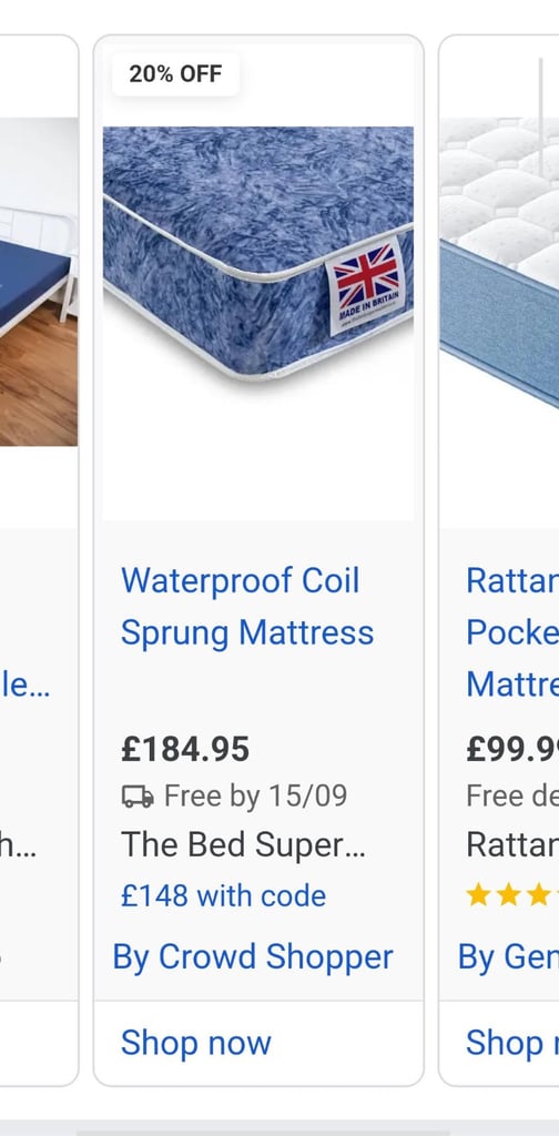 Bed and matress 