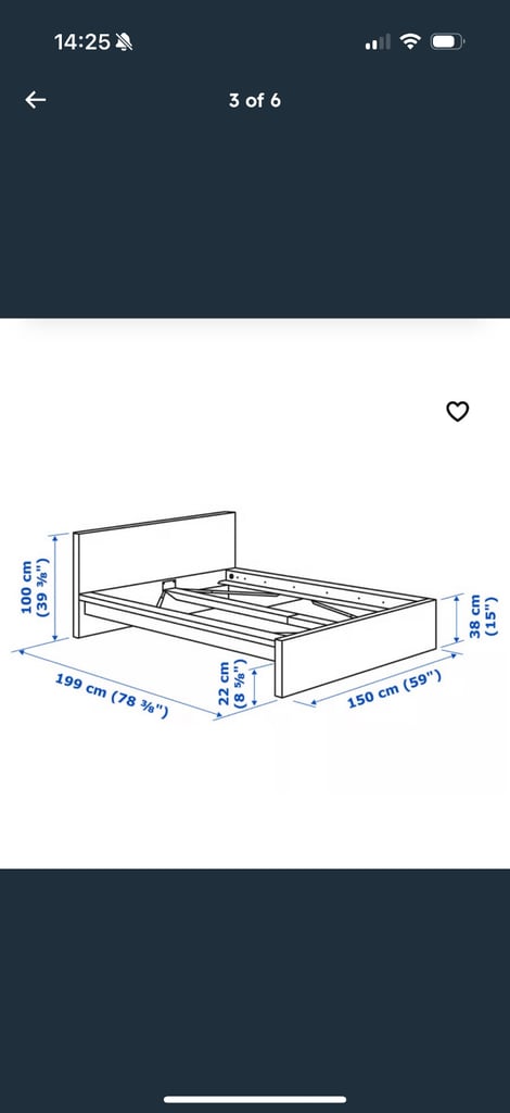 (Sold) Ikea Malm Double bed frame 