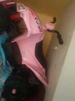 Pink black qwaud bike battery powered with charger 