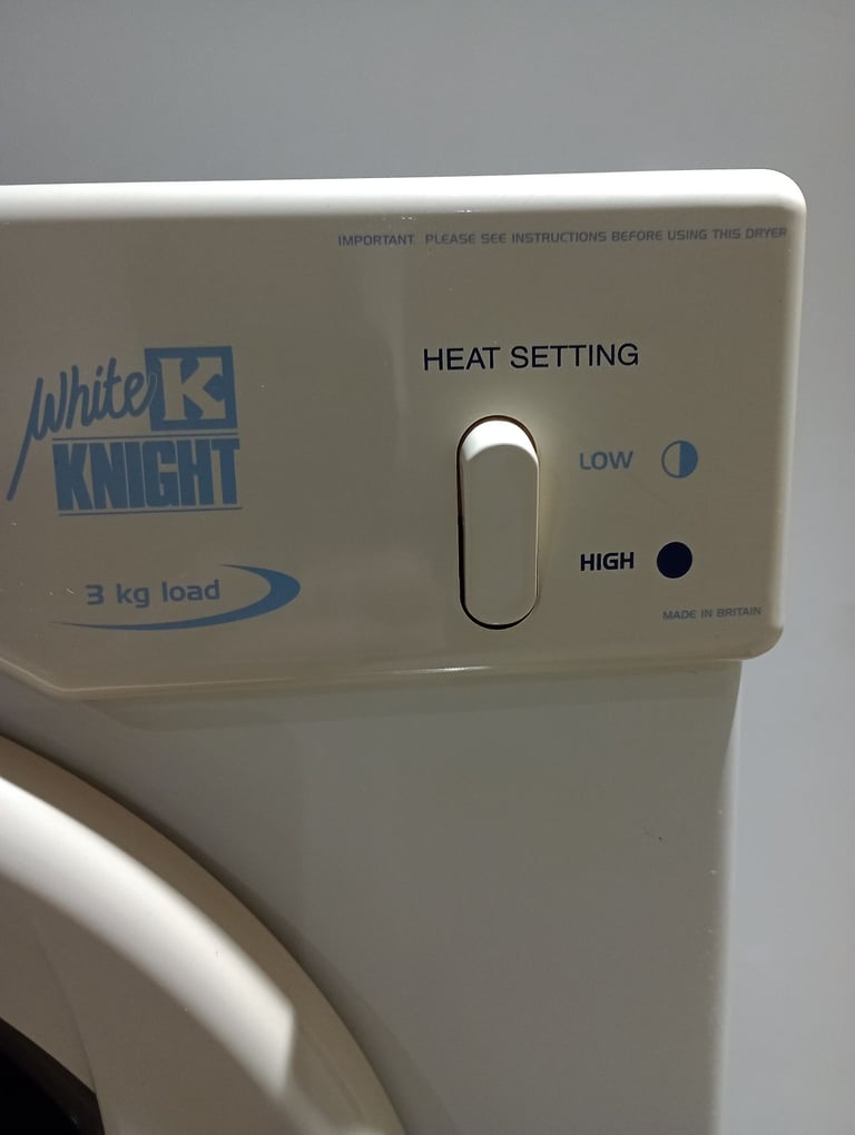 White Knight 3kg compact dual heat tumble dryer 