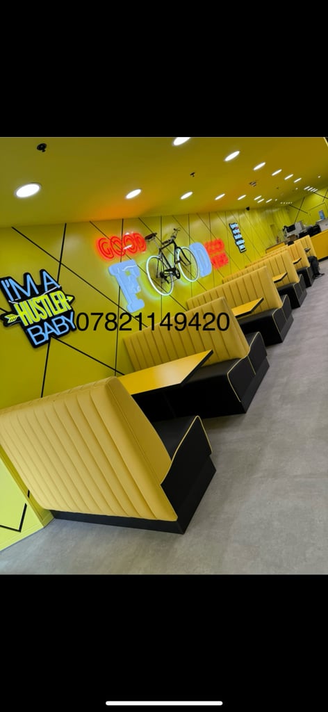 Modern  Upholstered Booths & Chairs – Ideal for Café, Diner, or Bar