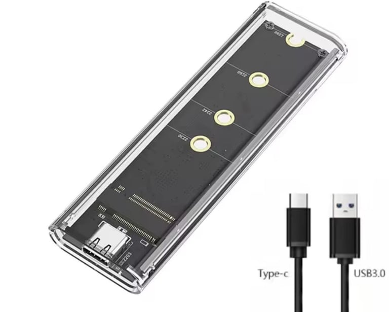 image for NVME (M2) SSD enclosure DATA recovery caddy box enclosure SATA