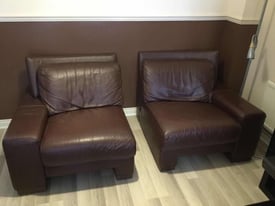 Real Leather sofa split in 2 parts 