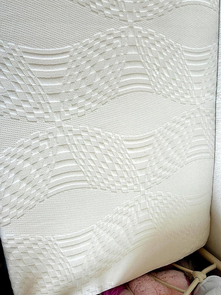 Single Children’s Bed (Cream Hearts) + Memory Foam Mattress LIKE NEW