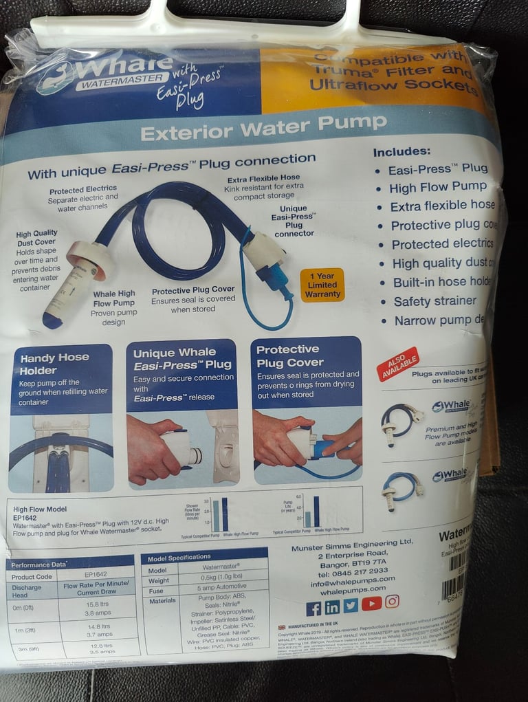 image for Motorhome or Caravan Whale water pump 
