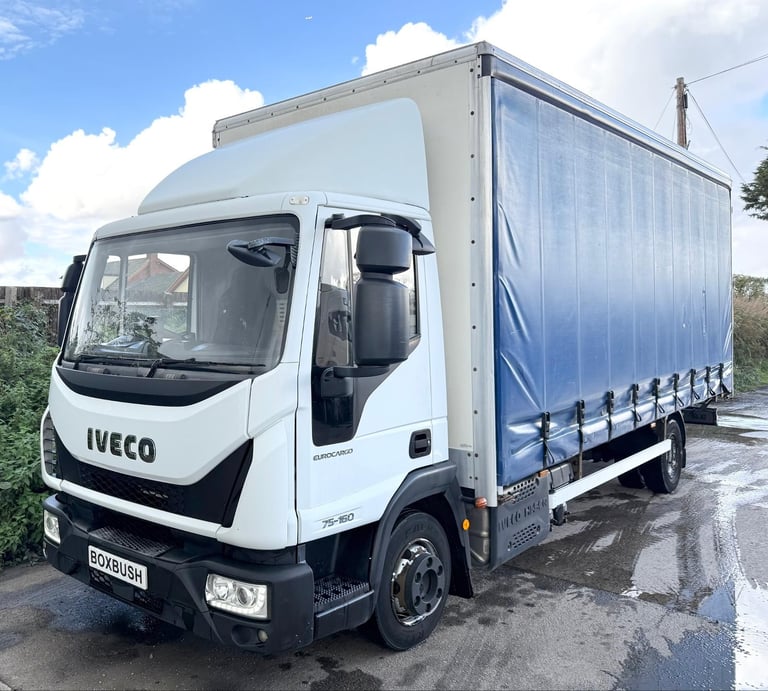 2018 IVECO EUROCARGO 75-160 CURTAINSIDER 3 SEAT CAB 7.5 TON 191,000 MILE EURO-6