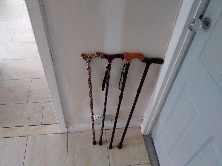 Walking sticks   X 4     ( adjustable )   £5 each  or  all 4  for  £15