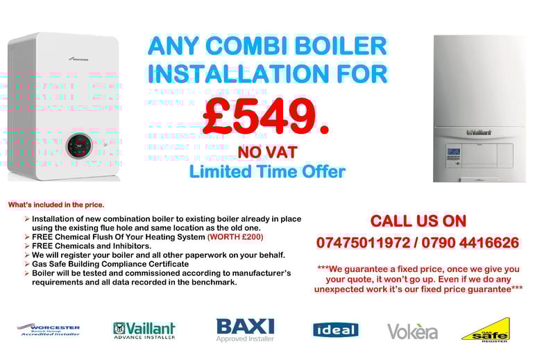 Boiler installation LABOUR only | Gas safe registered engineer | Service and Certificates.