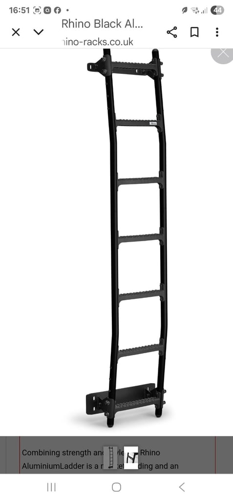 Rhino roof rack and door ladder