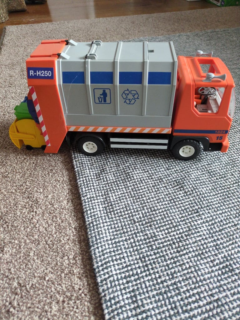 image for Playmobil kids bin lorry and figure