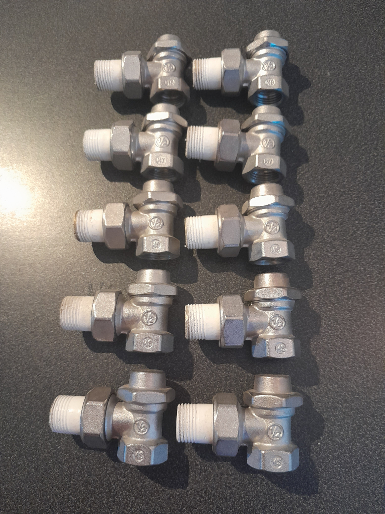 image for 10 NEW 1/2 Inch Female Lockshield Valves