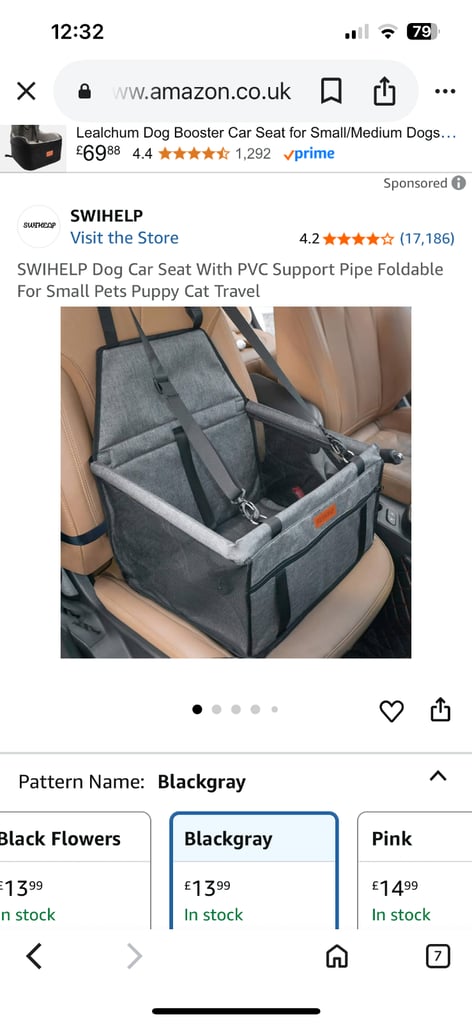Small/small medium dog/puppy carrier for car