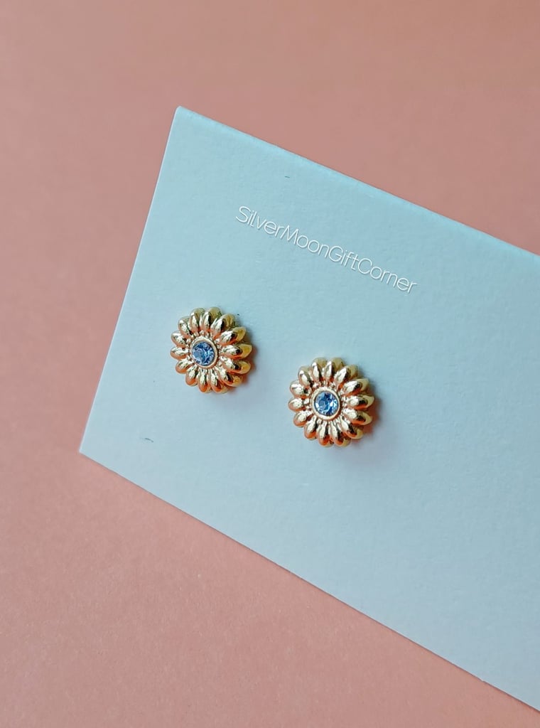  14K Gold Plated Stud Earrings Set Minimalist Dainty Earrings for Women, Girls & Mums