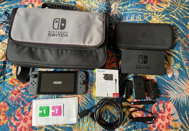 Nintendo Switch Grey Joy-Cons Bundle With Accessories