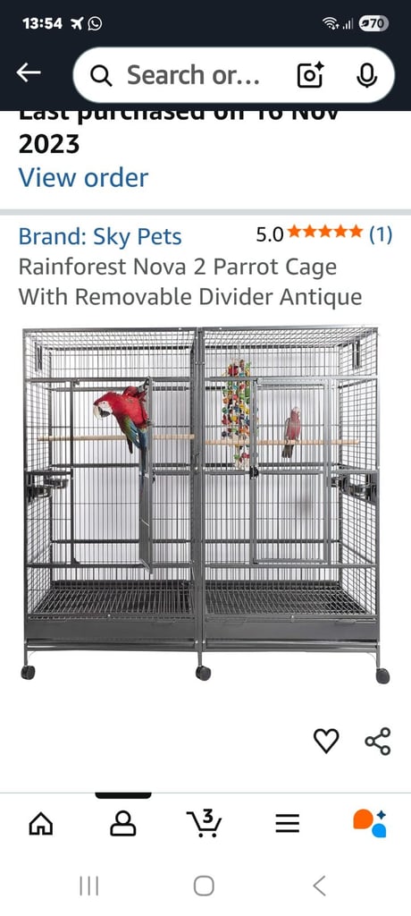 Very large parrot cage
