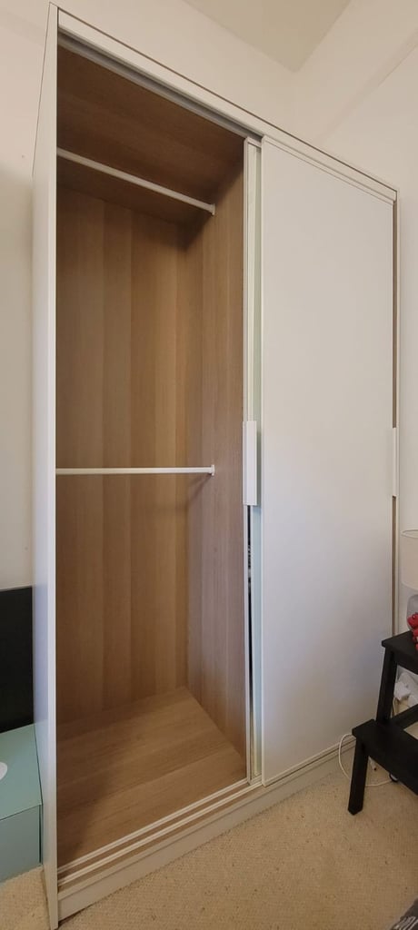 Wardrobe white with sliding doors