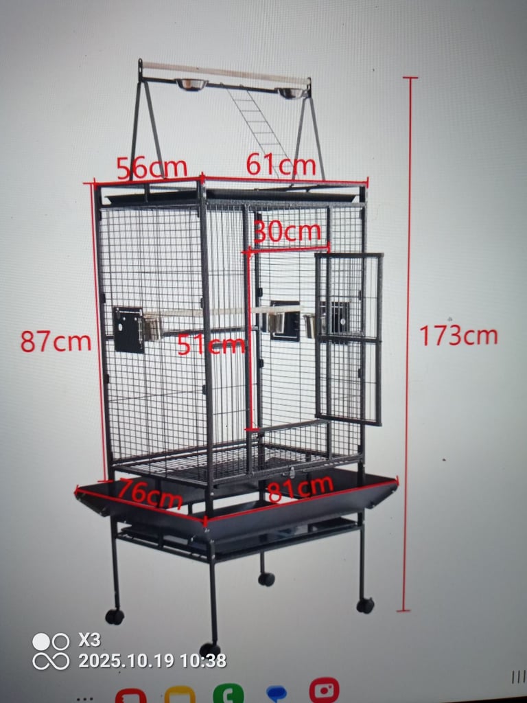 image for BNITB LARG PARROT CAGE  IDEAL FR AFRICAN GREY