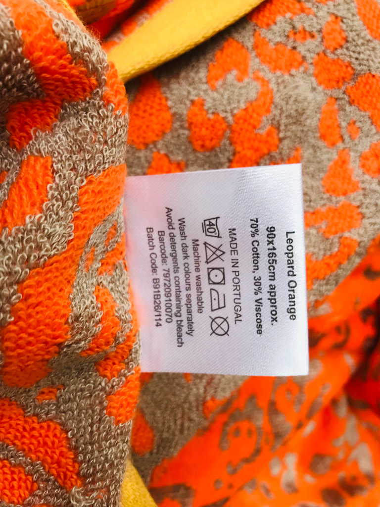 NEW BIBA LEOPARD ANIMAL PRINT BATH SHEET OR BEACH TOWEL