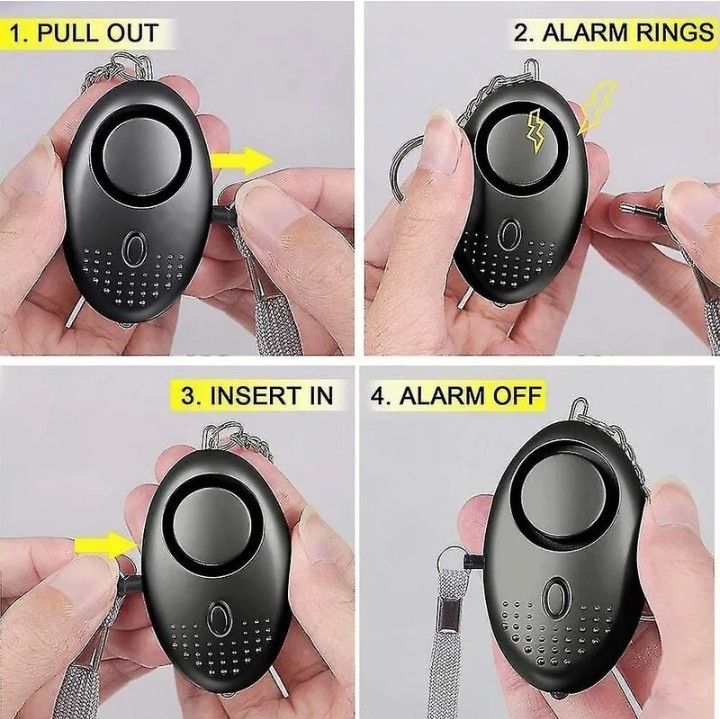 Police Approved Handbag Personal Panic Rape Attack Safety Security Alarm 140db