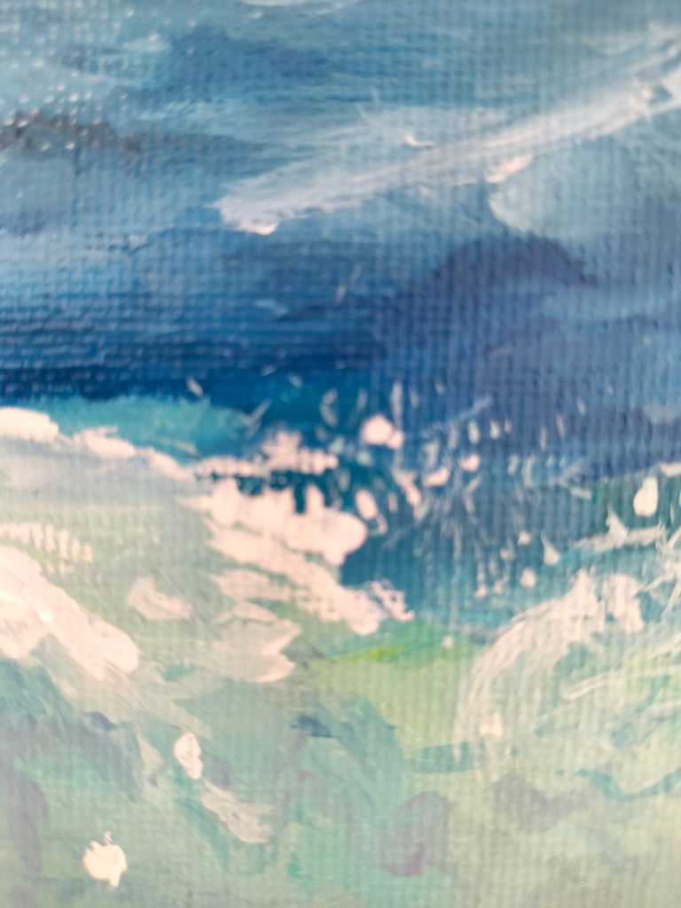 Seascape oil painting hand made completely