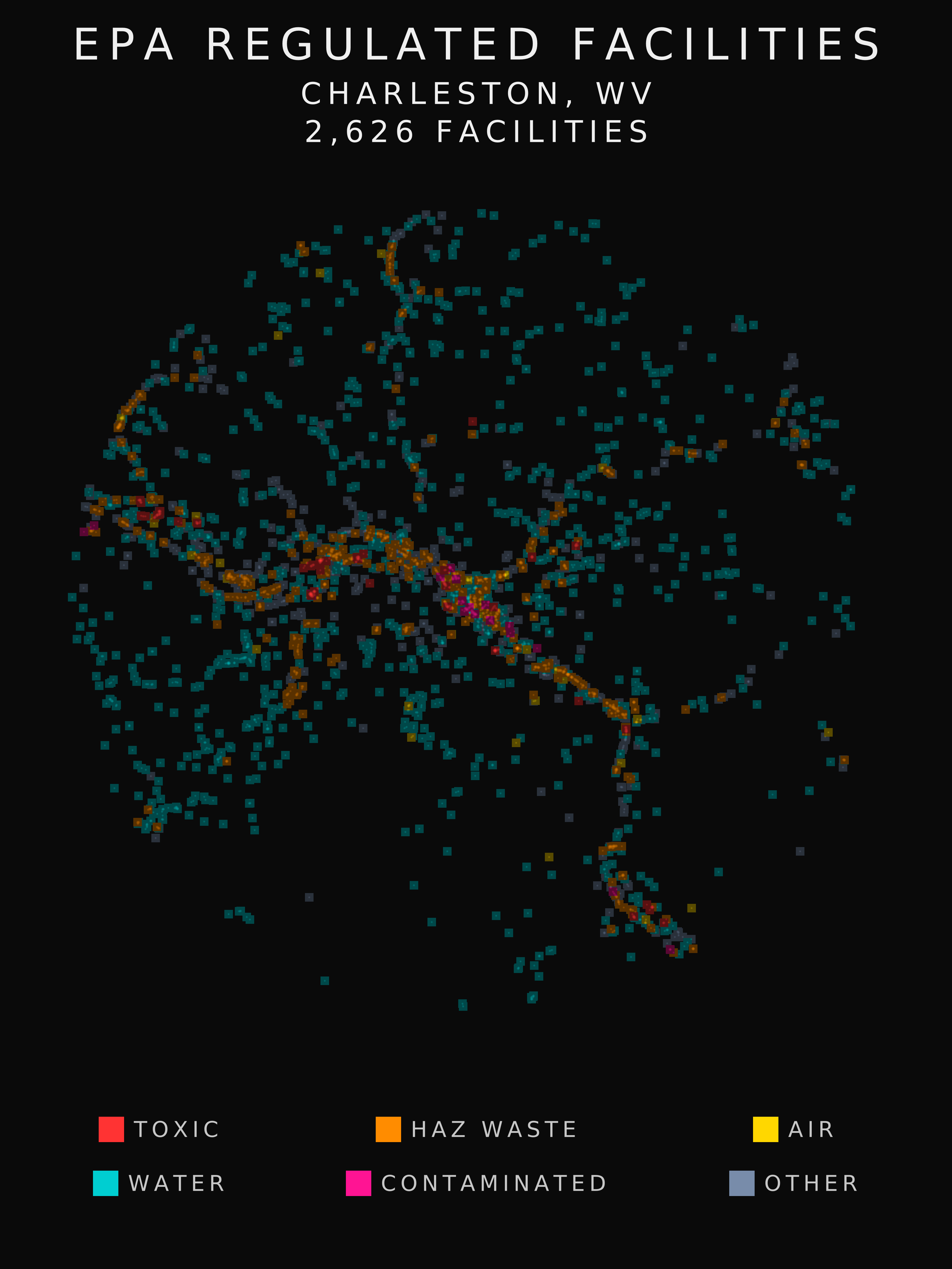 EPA facility radar for Charleston