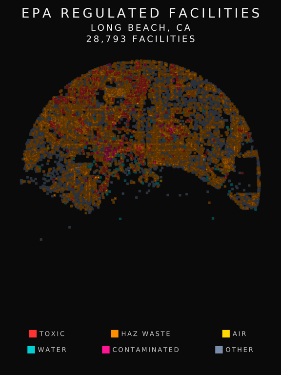 EPA facility radar for Long Beach