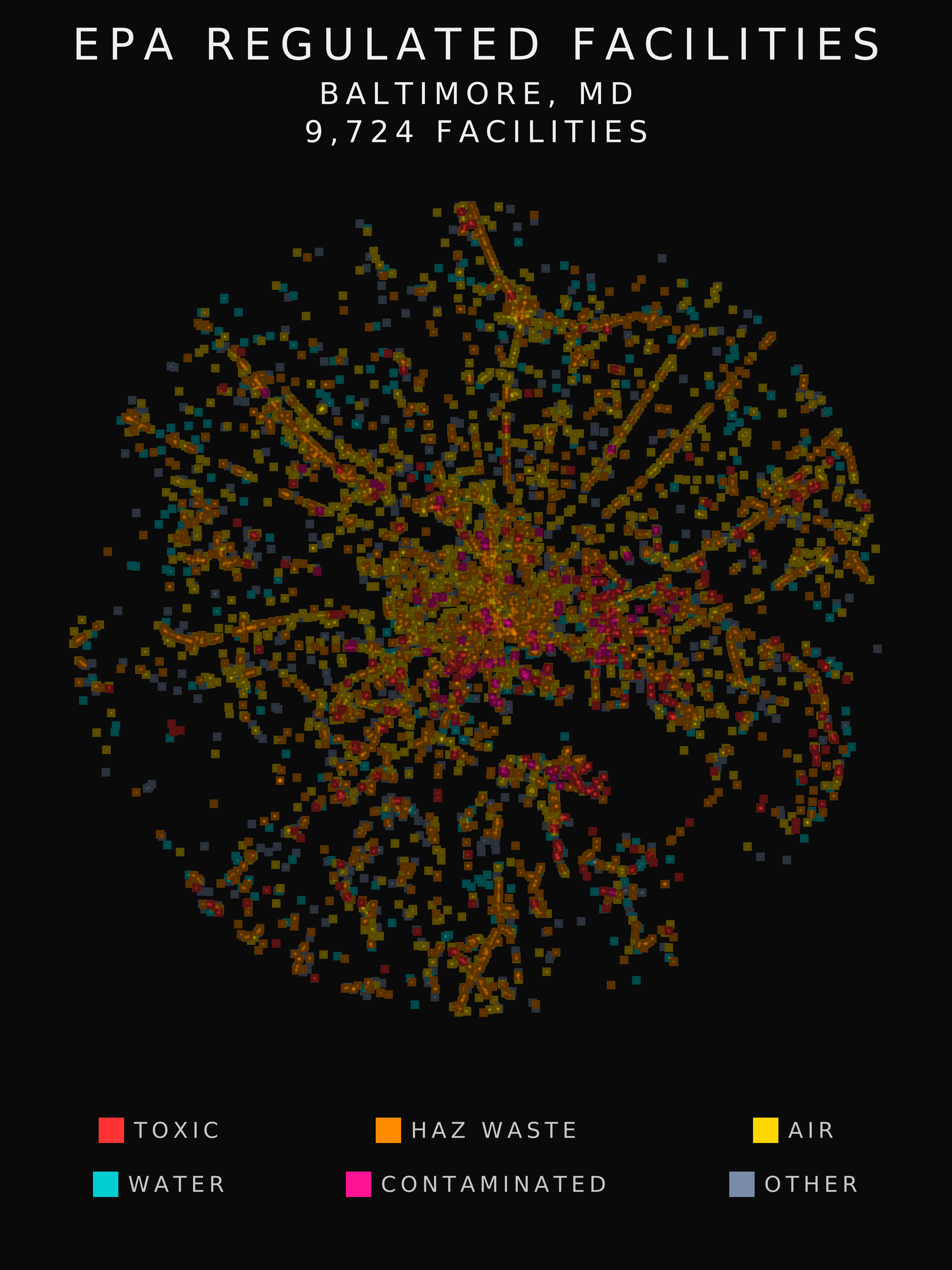 EPA facility radar for Baltimore