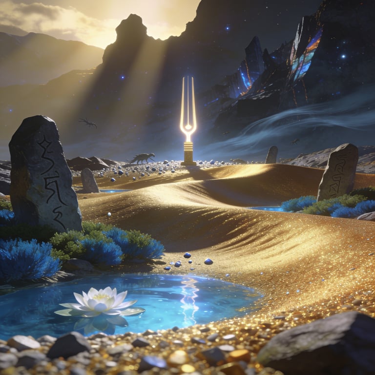 Concept art for The Gilded Dunes