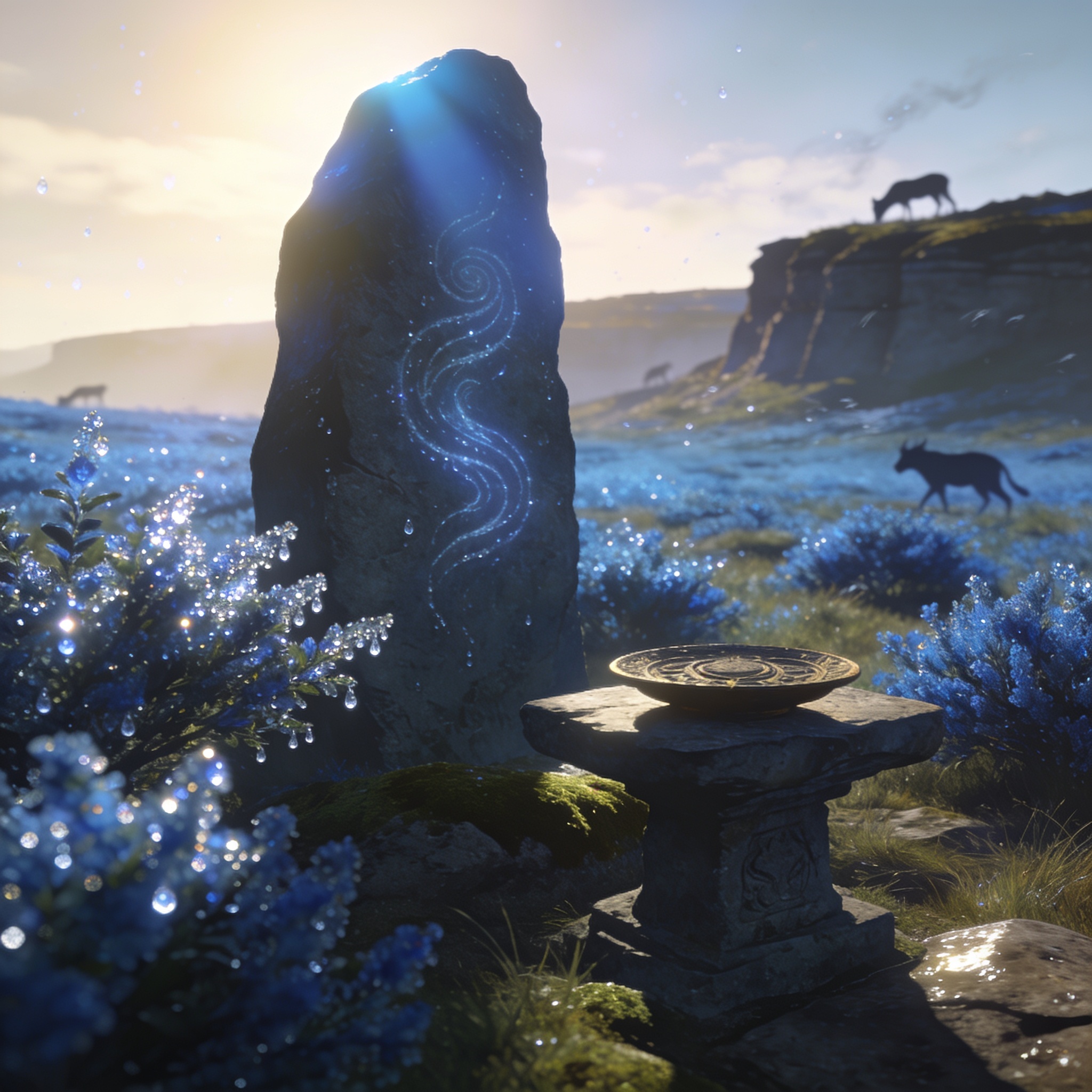 Concept art for The Glimmering Fields of Azure