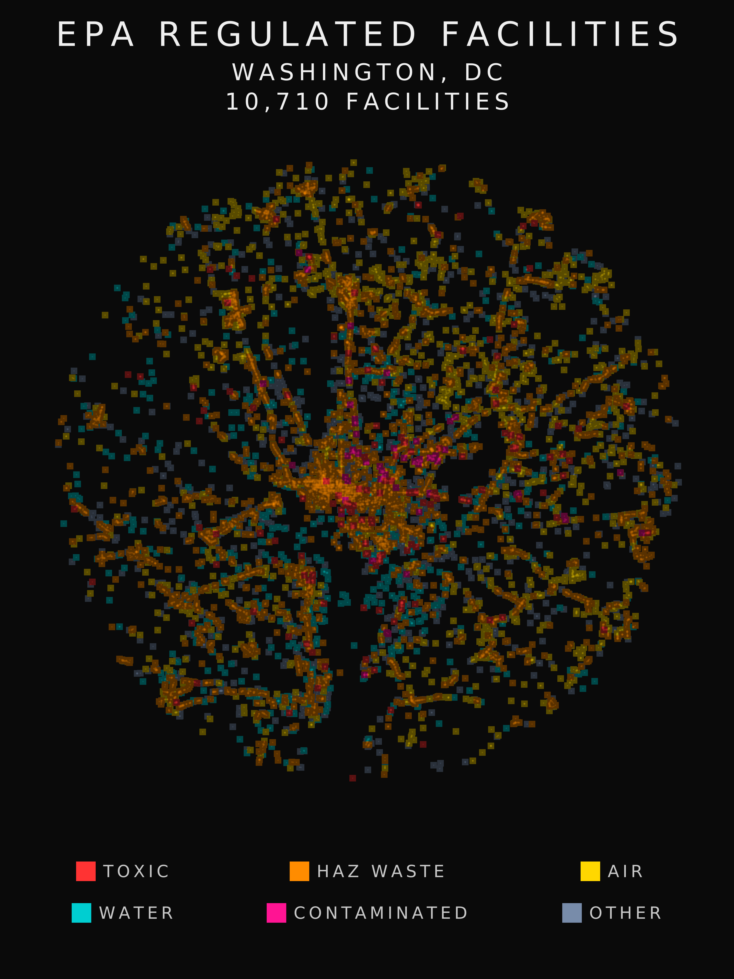 EPA facility radar for Washington