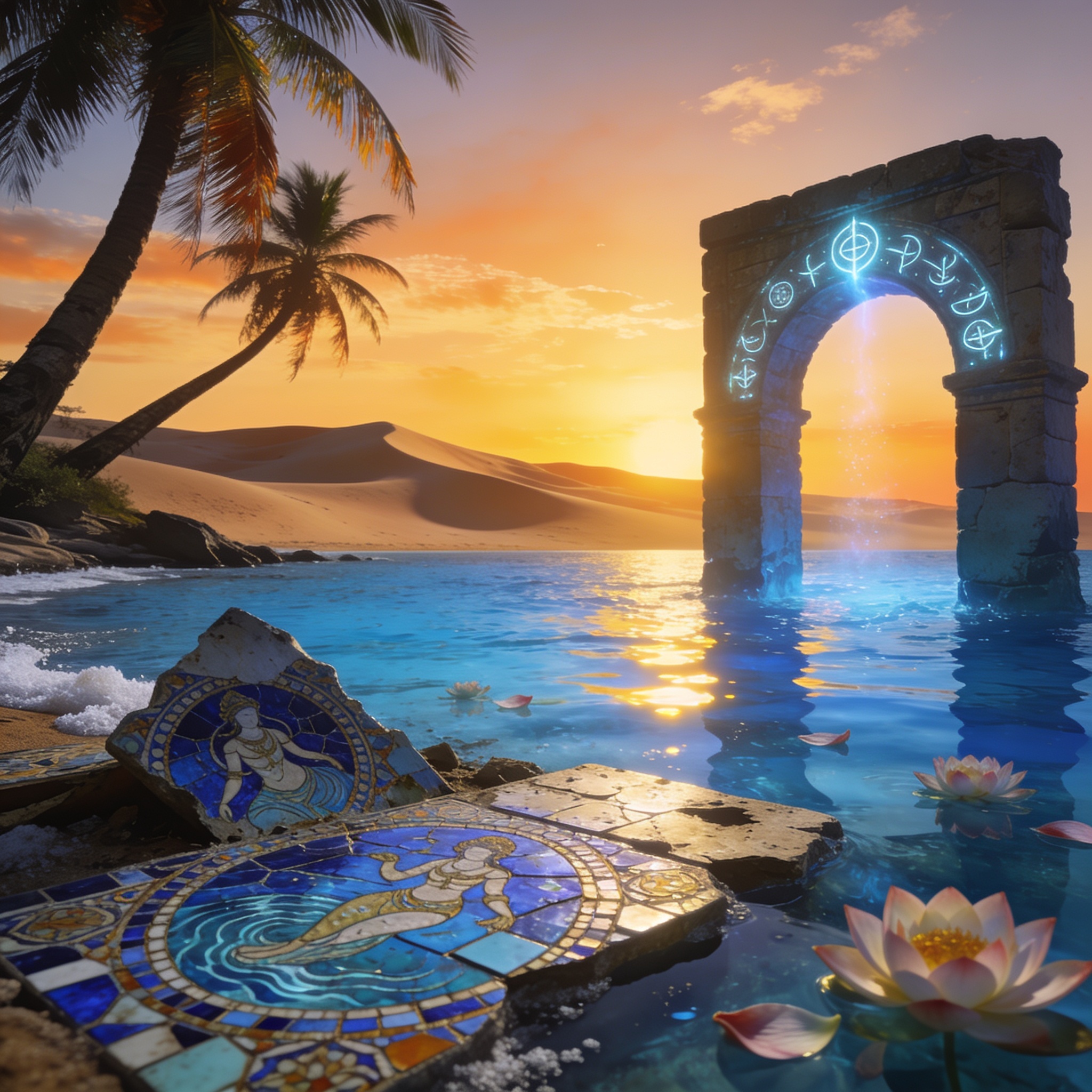 Concept art for Shimmering Oasis of Kharis