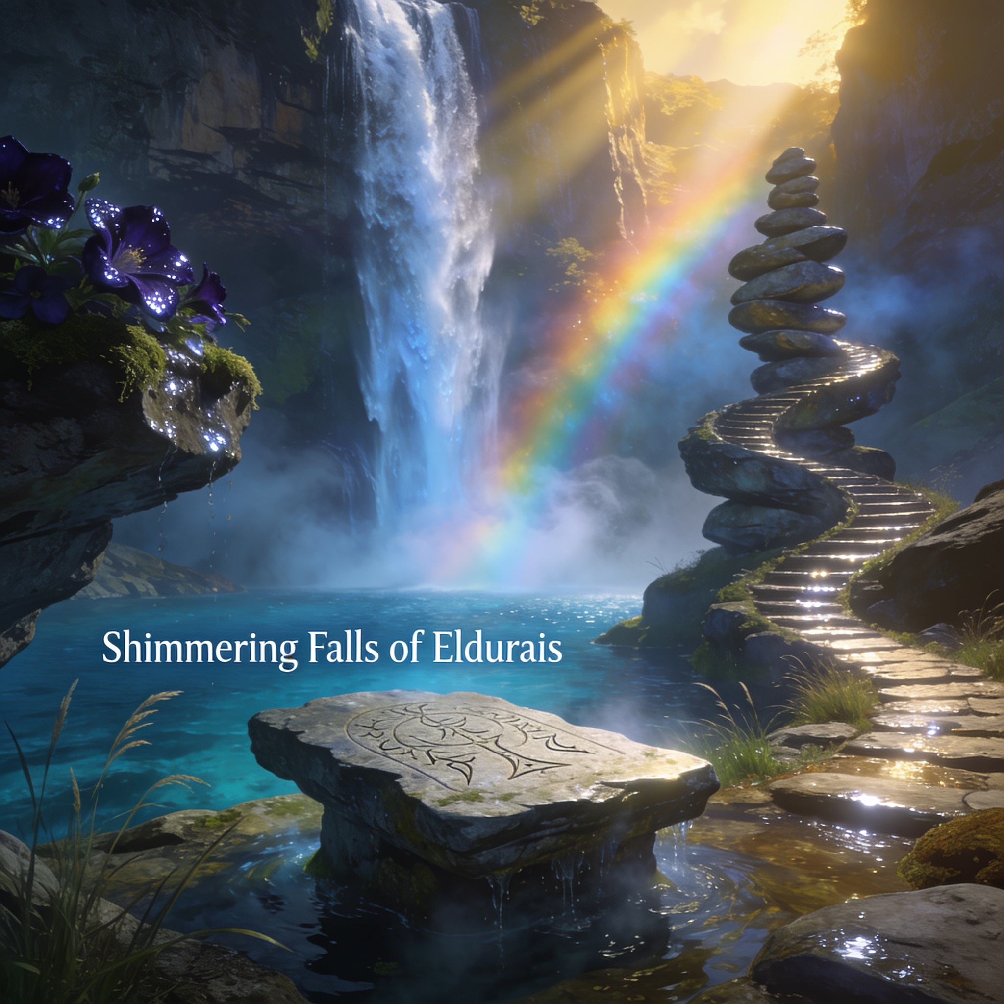 Concept art for The Shimmering Falls of Eldurais