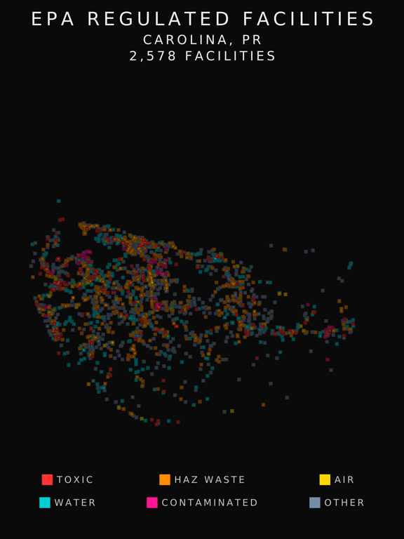 EPA facility radar for Carolina