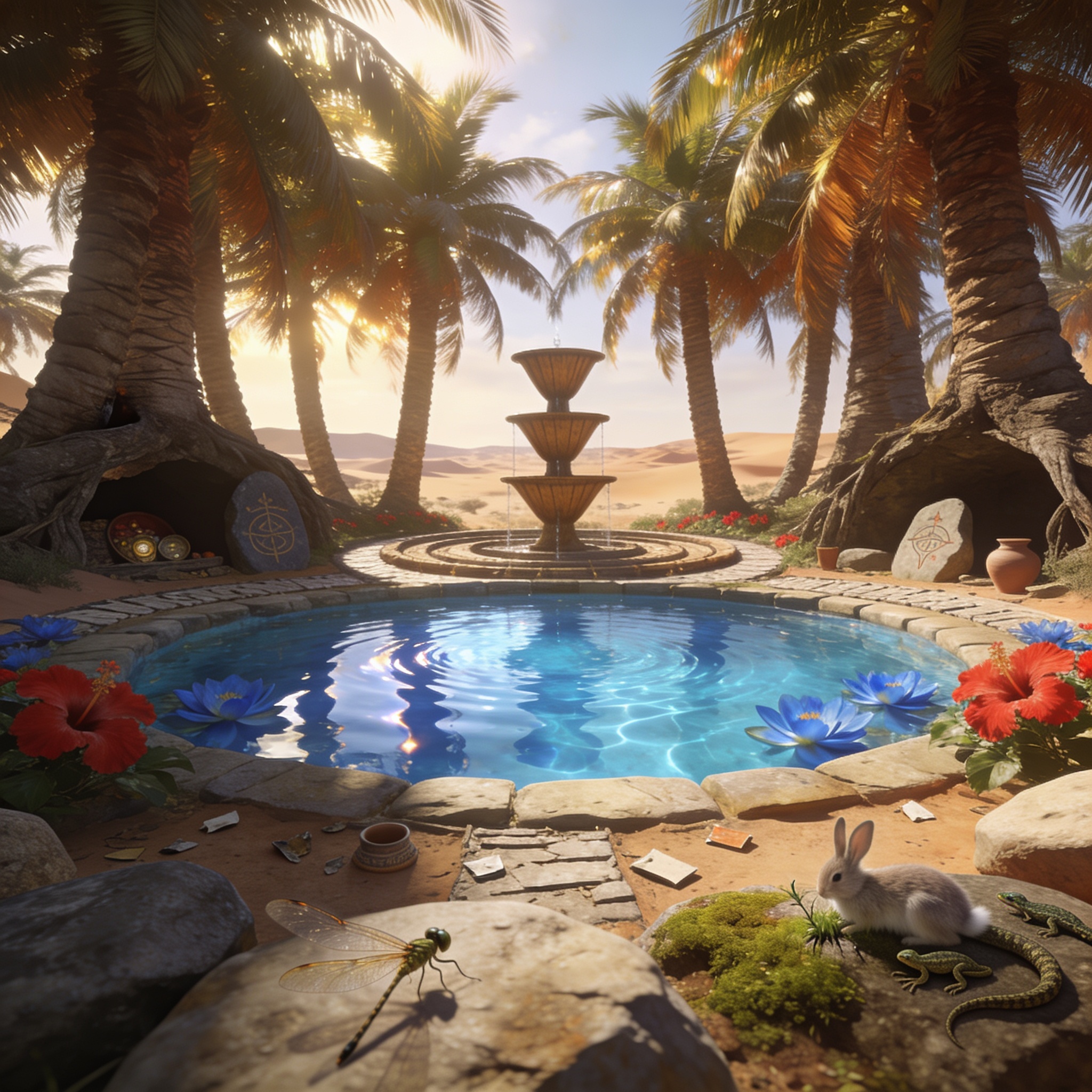Concept art for The Alcazar Oasis