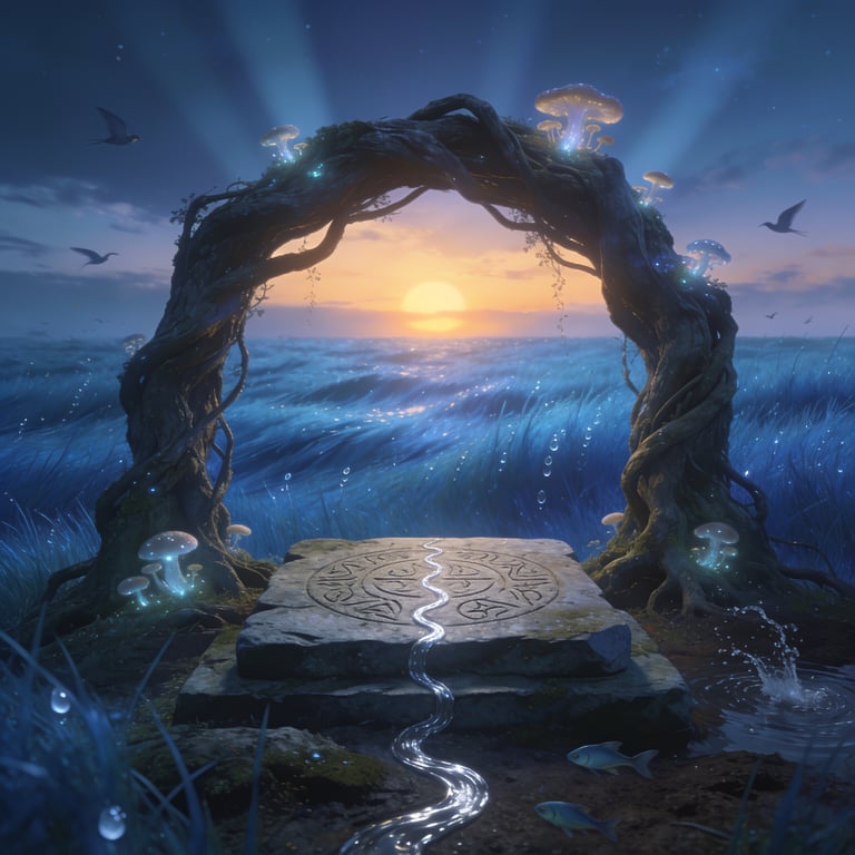 Concept art for The Luminescence Steppe