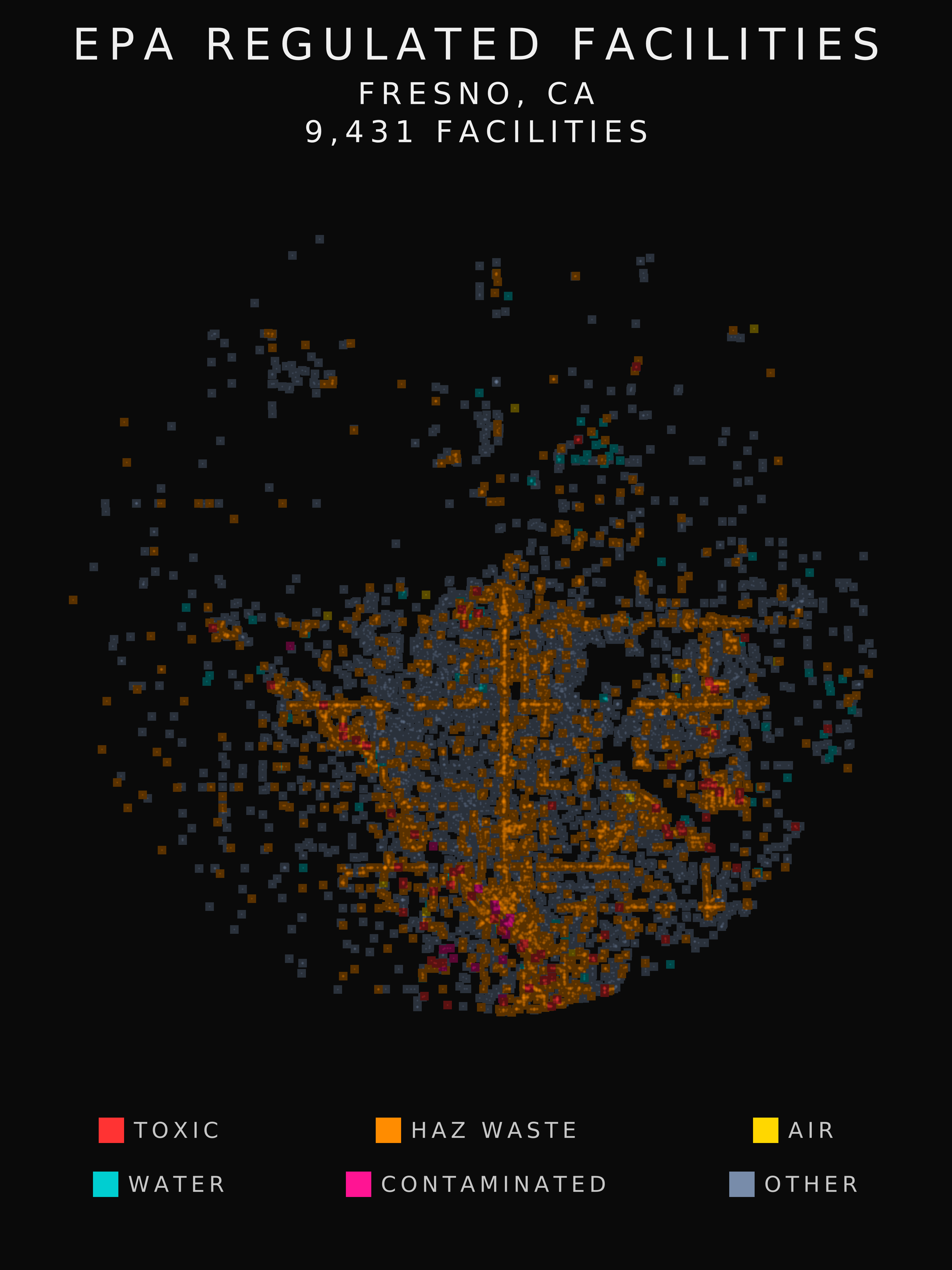 EPA facility radar for Fresno