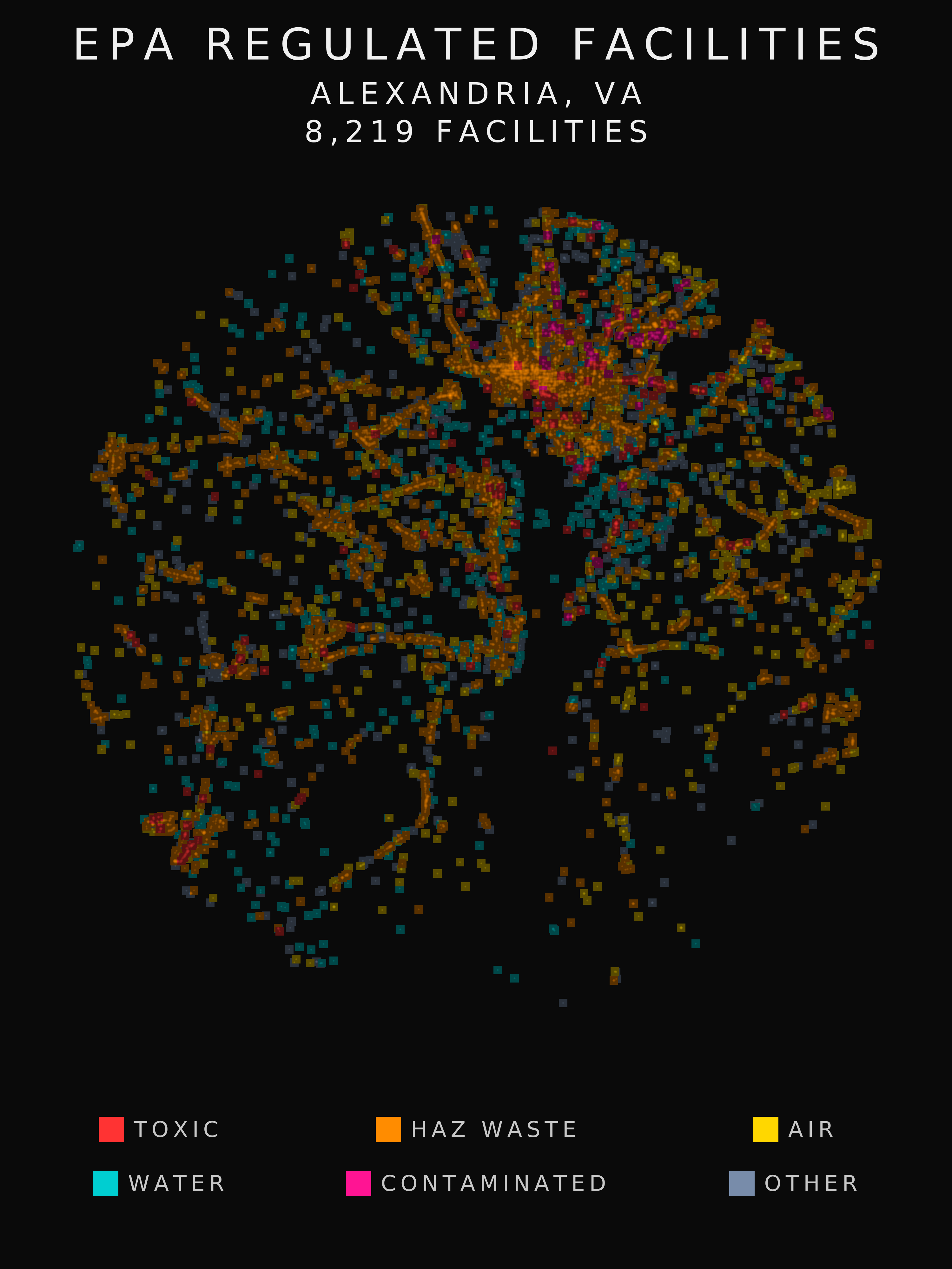 EPA facility radar for Alexandria