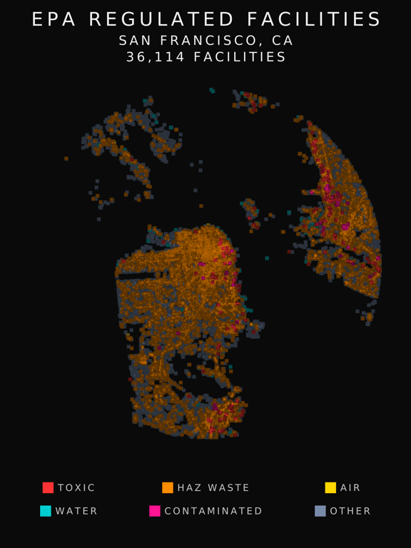 EPA facility radar for San Francisco