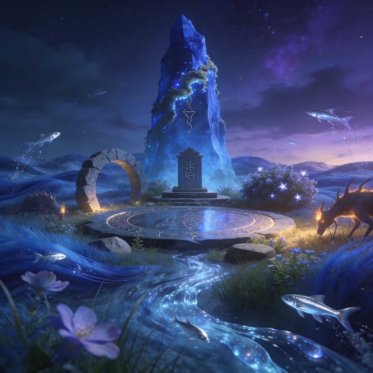 Concept art for The Luminescent Steppe