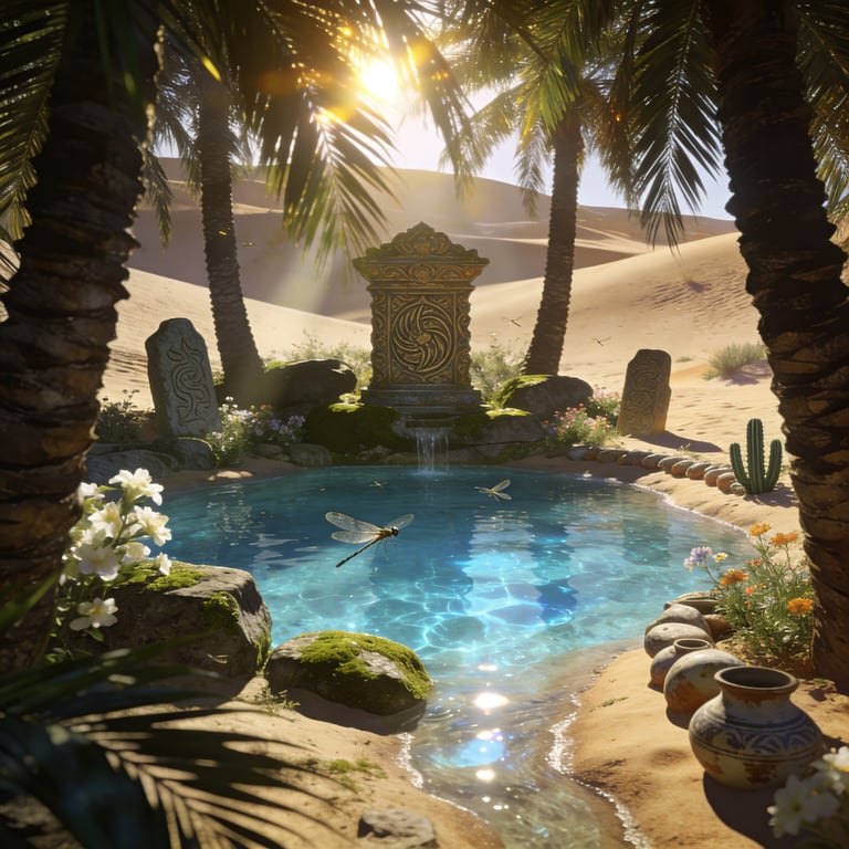 Concept art for The Whispering Oasis of Saqara