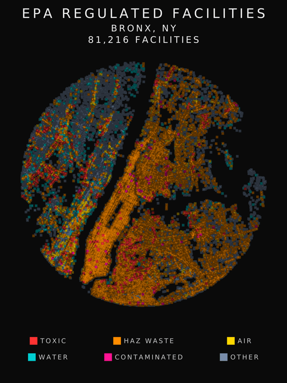 EPA facility radar for Bronx