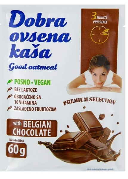 Dobra Ovsena kaša belgijska čokolada 60g