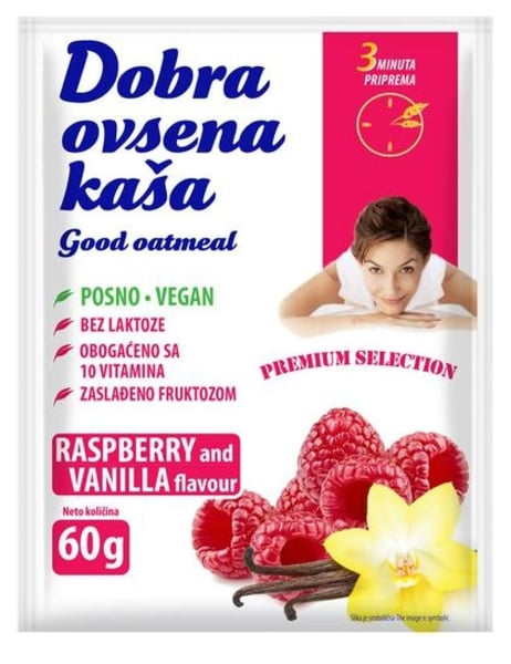 Dobra Ovsena kaša malina vanila 60g