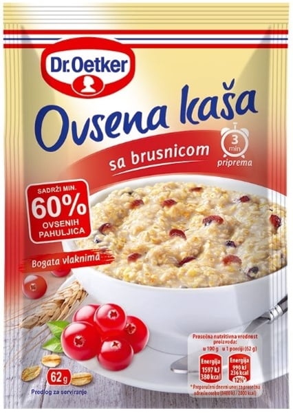 Dr. Oetker Ovsena kaša brusnica 62g