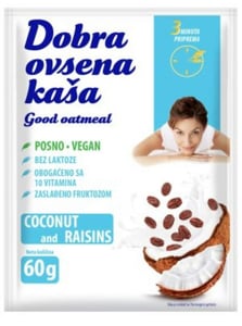 Dobra Ovsena kaša kokos i suvo grožđe 60g