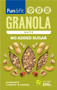 Fun & Fit Granola kikiriki i jezgrasto voće 330g