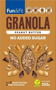 Fun & Fit Granola kikiriki puter 330g