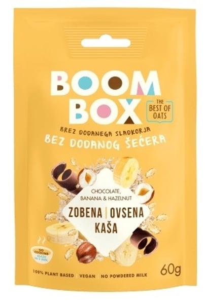 Boom Box Ovsena kaša čokolada banana lešnik 60g